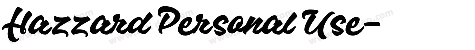Hazzard Personal Use字体转换